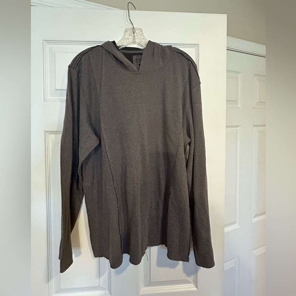 Poetrofit Men's Hooded Pullover Sweater in Charcoal Gray